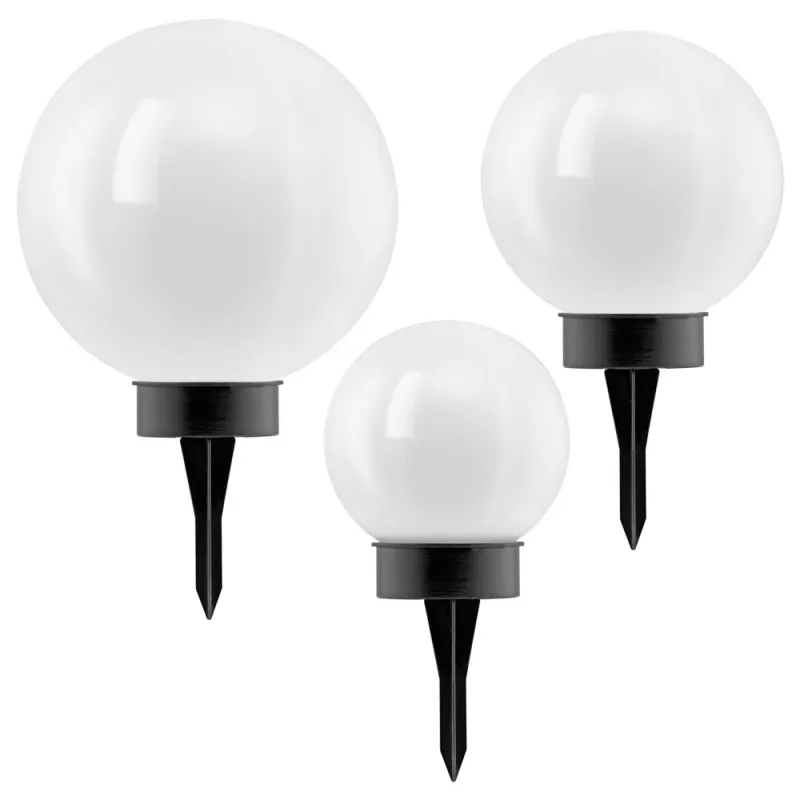 Set 3 Lampi Solare Led Eglo 48483 1X0.1W, Negru, Alb