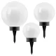 Set 3 Lampi Solare Led Eglo 48483 1X0.1W, Negru, Alb