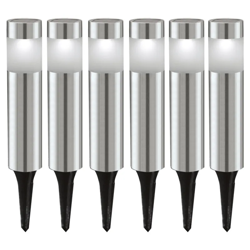 Set 6 Lampi Solare Led Eglo 48494 6X0.06W Ø60Mm, Inox