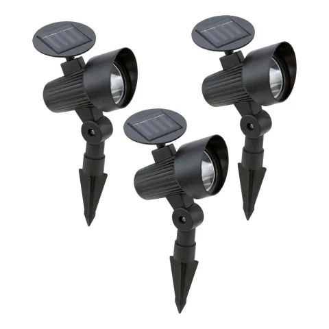 Set 3 Lampi Solare Led Eglo 48504 3X 4X0.06W, Negru