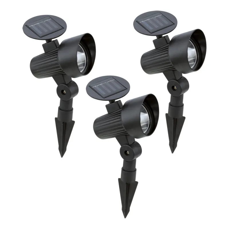 Set 3 Lampi Solare Led Eglo 48504 3X 4X0.06W, Negru