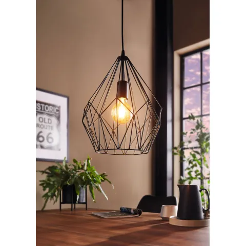 Pendul Vintage Eglo Carlton 49257, E27 1X60W Ø310Mm