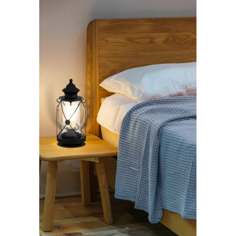 Veioza Vintage Eglo Bradford 49283, E27 1X60W Ø140Mm, Sticla, Negru