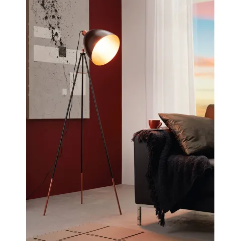 Lampadar Vintage Eglo Chester 49386, E27 1X60W  H1495Mm