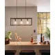 Suspensie Vintage Eglo Charterhouse 49393, E27 3X60W, Sticla, Negru