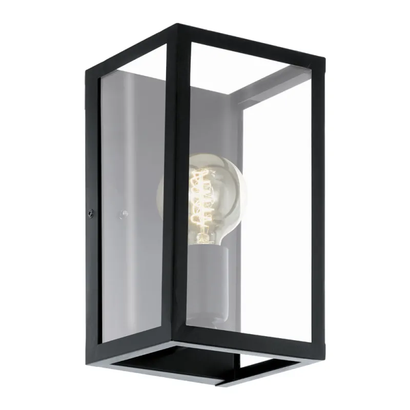 Aplica Vintage Eglo Charterhouse 49394, E27 1X60W, Sticla, Negru