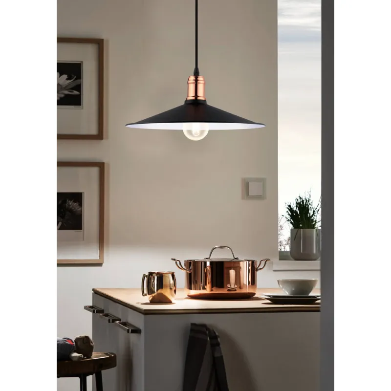 Pendul Vintage Eglo Bridport 49452, E27 1X60W Ø360Mm