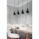 Suspensie Vintage Eglo Priddy 49466, E27 4X40W, Otel, Negru, Alb