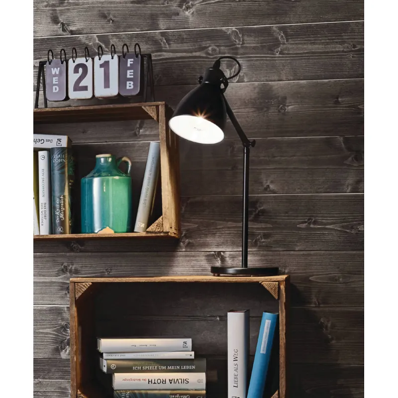 Veioza Vintage Eglo Priddy 49469, E27 1X40W, Otel, Alb, Negru