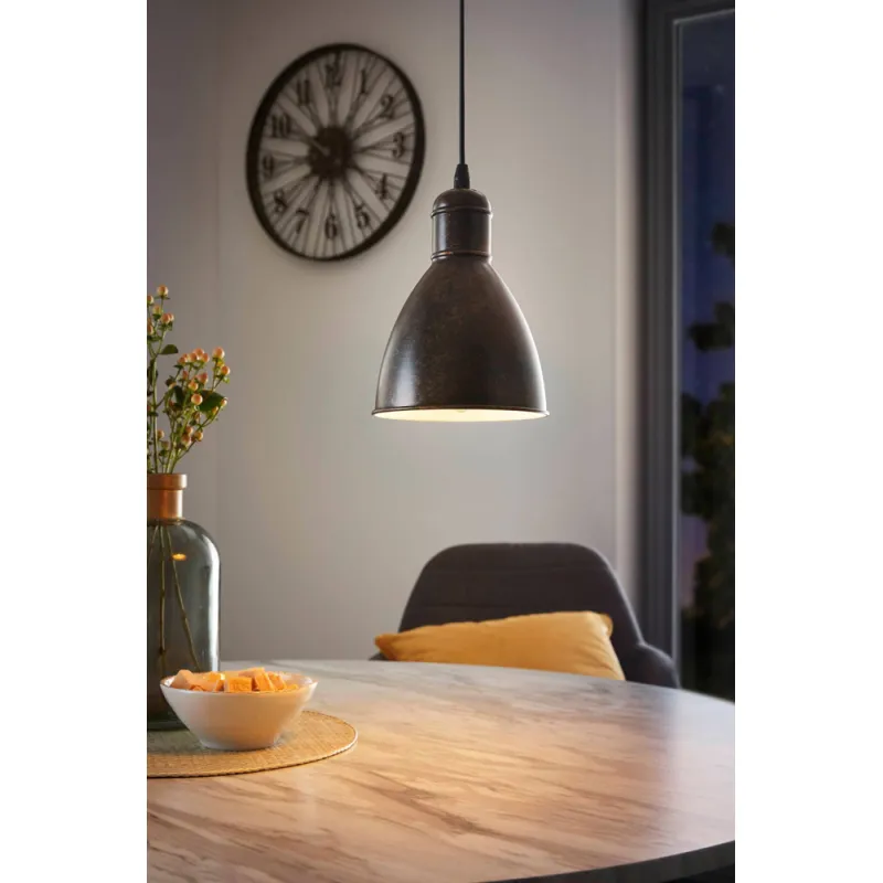 Pendul Vintage Eglo Priddy 1 49492, E27 1X40W Ø155Mm