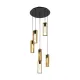 Suspensie Vintage Eglo Littleton 49549, E27 6X60W Ø500Mm, Lemn, Maro