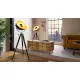 Veioza Vintage Eglo Covaleda 49617, E27 1X60W Ø380Mm, Lemn, Alama, Auriu, Negru