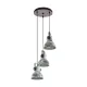Suspensie Vintage Eglo Barnstaple 49647, E27 3X40W Ø270Mm, Lemn, Zinc Antichizat