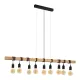 Suspensie Vintage Eglo Townshend 49744, E27 9X60W, Lemn, Maro, Negru
