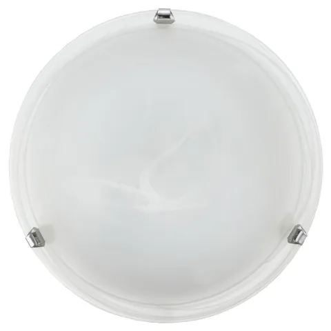 Plafoniera Eglo Salome 7184, E27 2X60W Ø400Mm, Sticla Alabastru, Crom