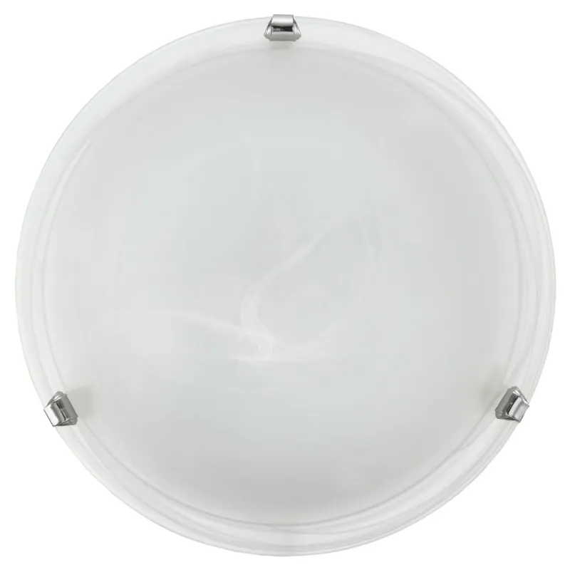 Plafoniera Eglo Salome 7184, E27 2X60W Ø400Mm, Sticla Alabastru, Crom