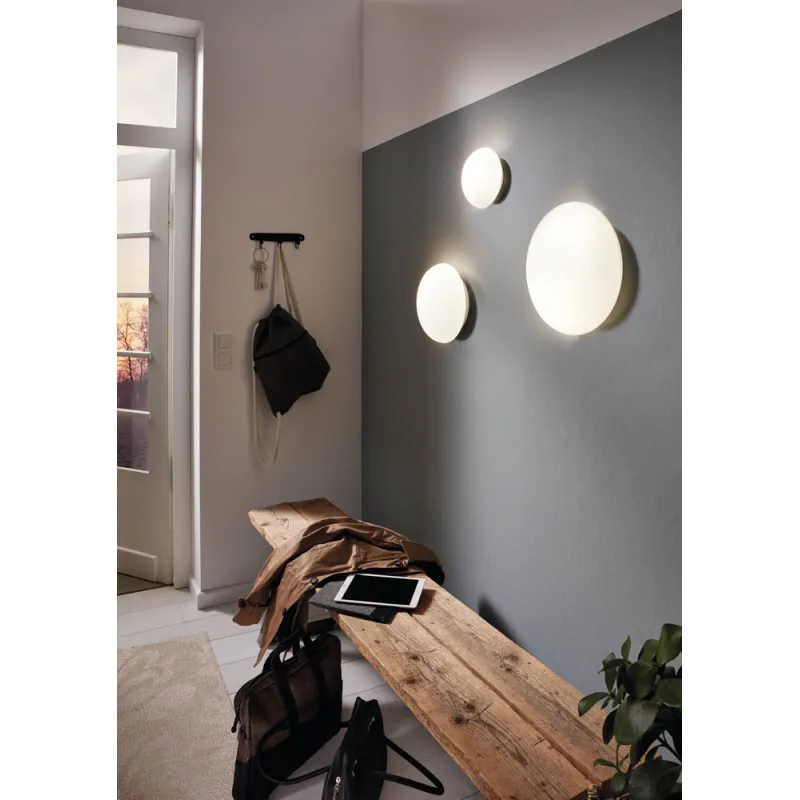 Plafoniera Eglo Ella 83404, E27 2X60W Ø350Mm, Sticla Opal Mat, Alb