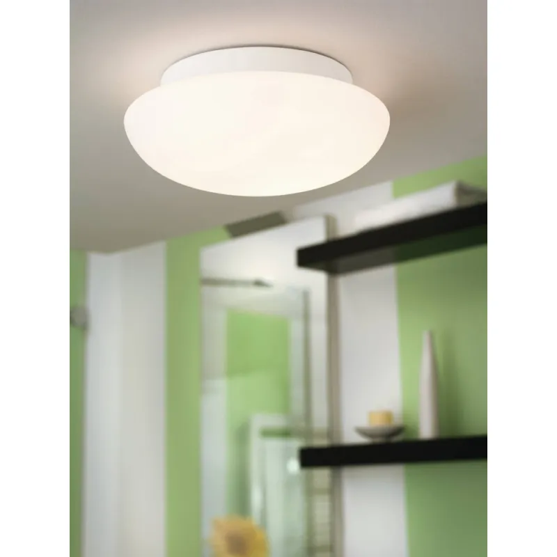 Plafoniera Eglo Ella 81636, E27 1X60W Ø280Mm, Sticla Opal Mat, Alb