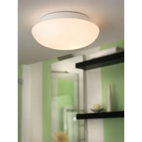 Plafoniera Eglo Ella 81636, E27 1X60W Ø280Mm, Sticla Opal Mat, Alb