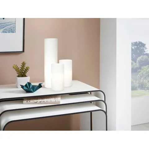 Veioza Eglo Geo 81827, E14 1X60W Ø100Mm, Sticla Opal Mat, Alb