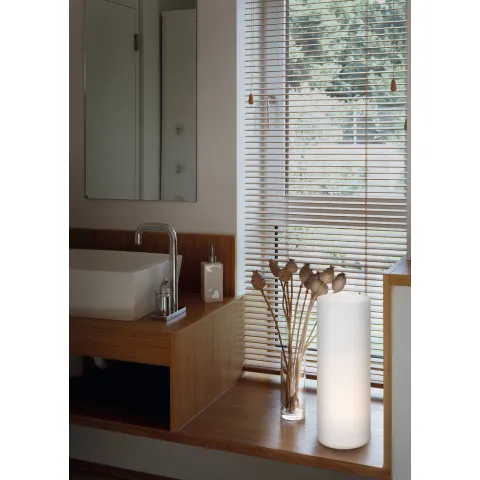 Veioza Eglo Geo 81828, E27 1X60W Ø120Mm, Sticla Opal Mat, Alb