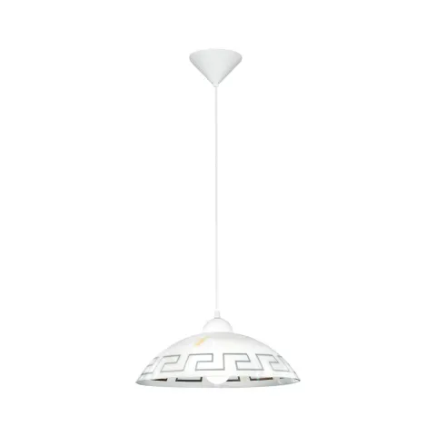Pendul Eglo Vetro 82786, E27 1X60W Ø350Mm, Maro, Alb