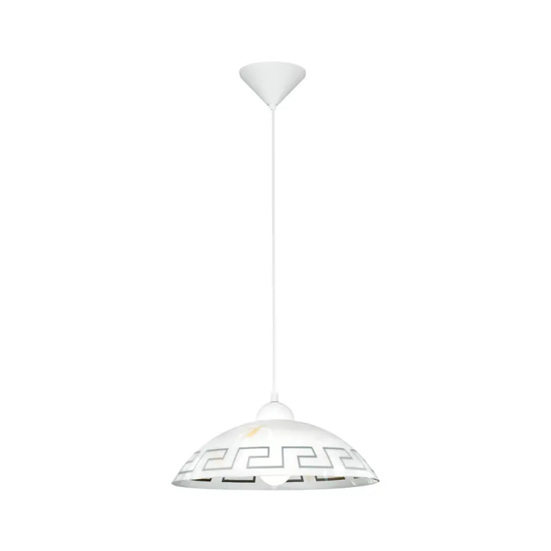 Pendul Eglo Vetro 82786, E27 1X60W Ø350Mm, Maro, Alb