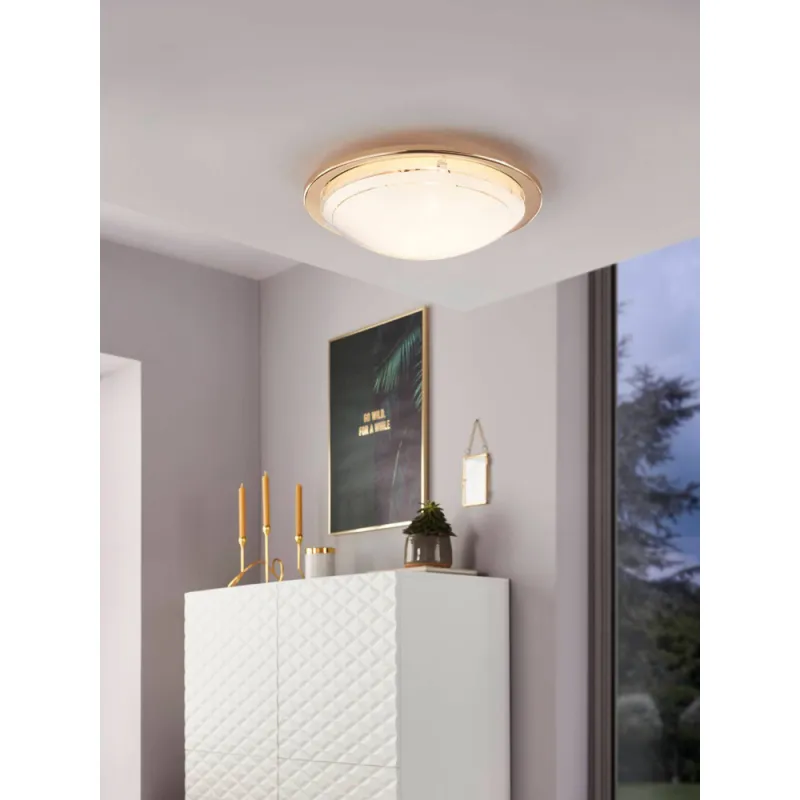 Plafoniera Eglo Planet 1 83157, E27 1X60W Ø290Mm, Sticla Lacuita, Alama