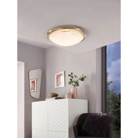 Plafoniera Eglo Planet 1 83162, E27 1X60W Ø290Mm, Sticla Lacuita, Nichel Mat