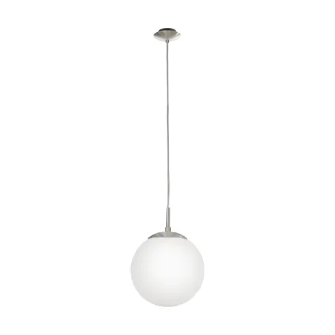 Pendul Eglo Rondo 85261, E27 1X60W Ø200Mm, Alb
