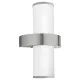 Aplica Exterior Eglo Beverly 86541, E27 2X60W Ip44, Sticla Satinata, Argintiu, Inox
