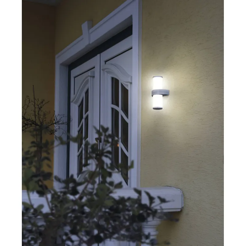 Aplica Exterior Eglo Beverly 86541, E27 2X60W Ip44, Sticla Satinata, Argintiu, Inox