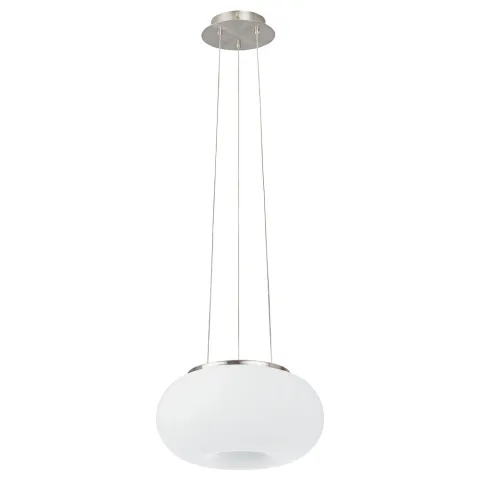 Suspensie Eglo Optica 86813, E27 2X60W Ø280Mm, Sticla Opal Mat, Nichel Mat