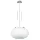 Suspensie Eglo Optica 86815, E27 2X60W Ø445Mm, Sticla Opal Mat, Nichel Mat