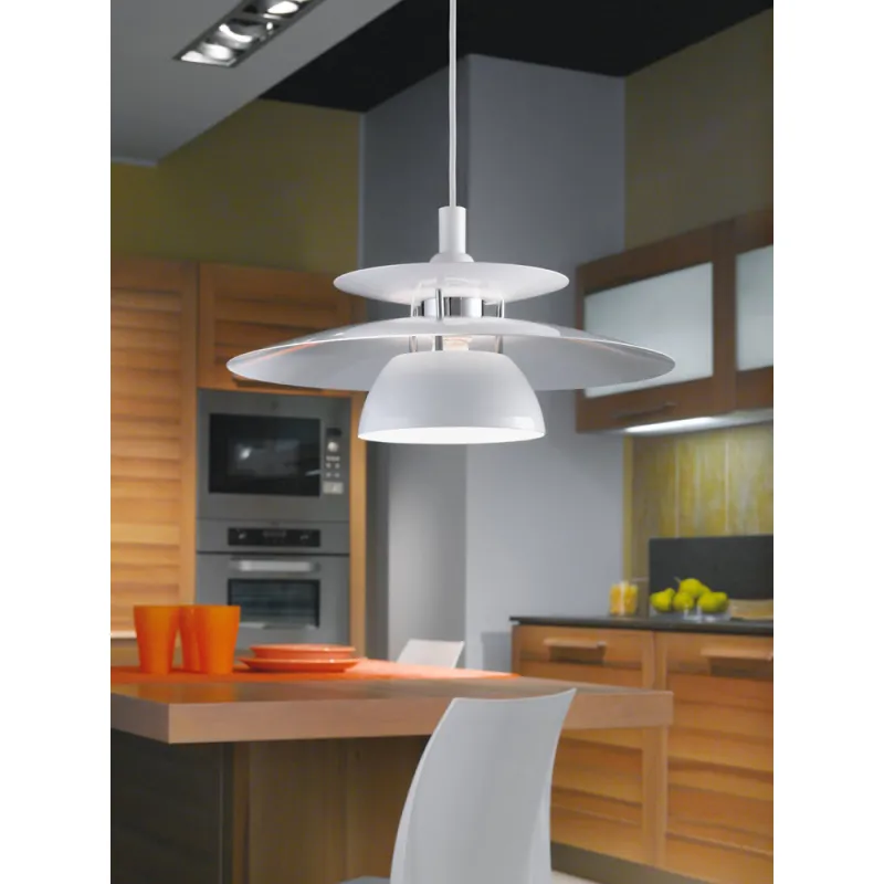 Pendul Eglo Brenda 87055, E27 1X60W Ø430Mm, Alb