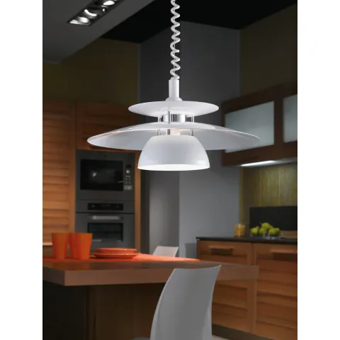 Pendul Eglo Brenda 87055, E27 1X60W Ø430Mm, Alb