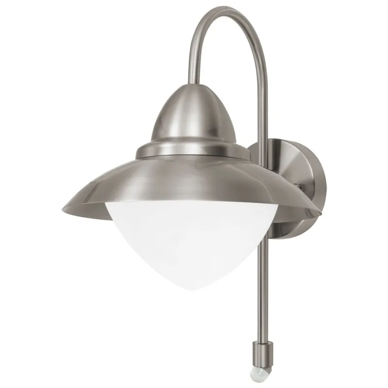 Aplica Exterior Eglo Sidney 87105, E27 1X60W Ip44 Ø275Mm, Sticla Opal Mat, Inox