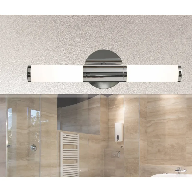 Aplica Baie Eglo Palmera 87219, E14 2X40W Ip44, Sticla Opal Mat, Crom