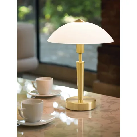 Veioza Eglo Solo 1 87254, E14 1X40W Ø260Mm, Sticla Satinata, Alama Mata