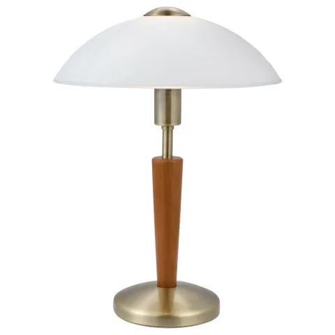 Veioza Eglo Solo 1 87256, E14 1X40W Ø260Mm, Lemn, Nuc