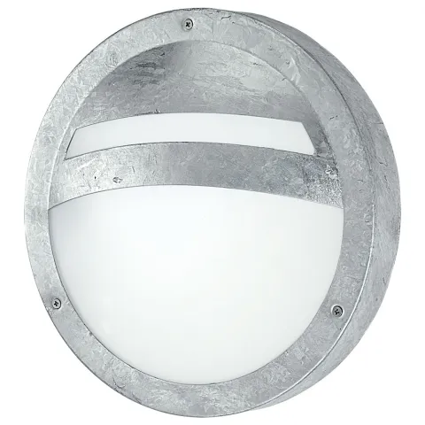 Aplica Exterior Eglo Sevilla 88119, E27 1X40W Ip44 Ø285Mm, Sticla Satinata, Zinc