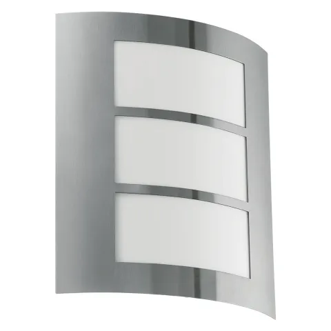 Aplica Exterior Eglo City 88139, E27 1X60W Ip44, Inox, Alb