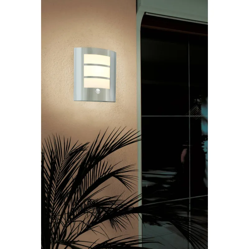Aplica Exterior Eglo City 88142, E27 1X60W Ip44, Inox, Alb
