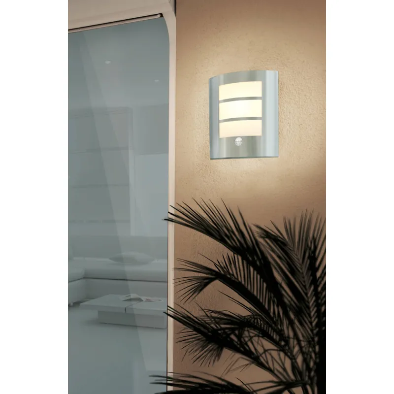 Aplica Exterior Eglo City 88142, E27 1X60W Ip44, Inox, Alb