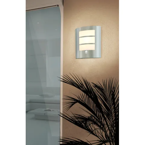 Aplica Exterior Eglo City 88142, E27 1X60W Ip44, Inox, Alb