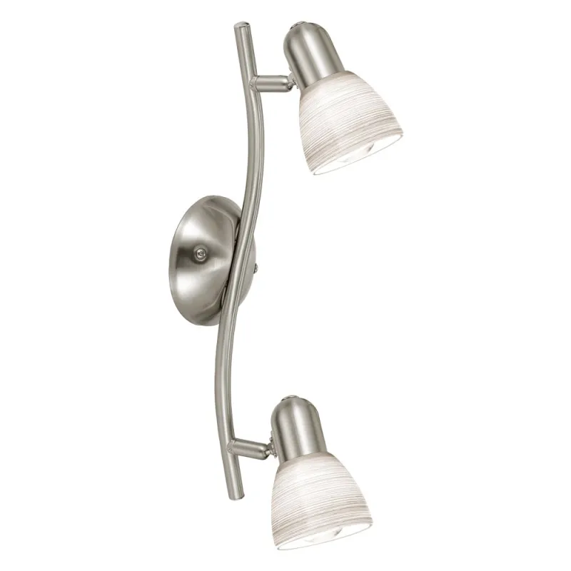 Plafoniera Eglo Dakar 1 88473, E14 2X40W, Sticla, Nichel Mat