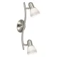 Plafoniera Eglo Dakar 1 88473, E14 2X40W, Sticla, Nichel Mat