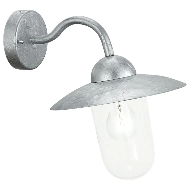 Aplica Exterior Eglo Milton 88489, E27 1X60W Ip44, Sticla, Zinc