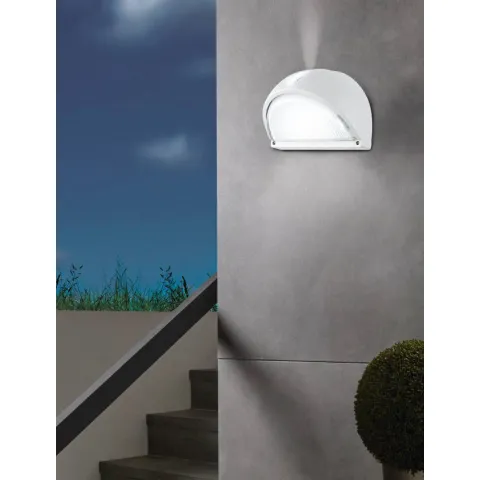 Aplica Exterior Eglo Onja 89768, E27 1X60W Ip44, Sticla, Alb
