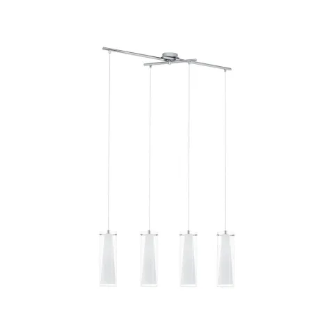 Suspensie Eglo Pinto 89834, E27 4X40W, Sticla, Sticla Opal Mat, Crom